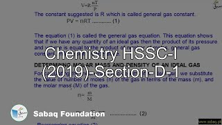 Download Lagu Chemistry HSSC-I (2019)-Section-D-1, Chemistry Lecture | Sabaq.pk Thumbnail
