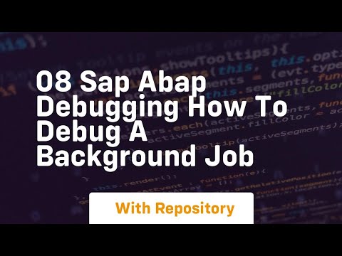 08 sap abap debugging how to debug a background job