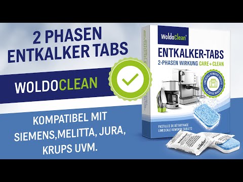 2-Phasen Entkalkungstabletten für Kaffeevollautomaten - Kompatibel mit Siemens, Jura, Melitta uvm.