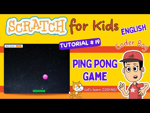 Tutorial Scratch n. 19 | Crea un divertente gioco di ping pong (inglese) | #scratch #bambini #ing...