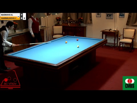 Czech National Championship 3-cushion - Group - Irena HAMBÁLKOVÁ vs Eva MAŠKOVÁ