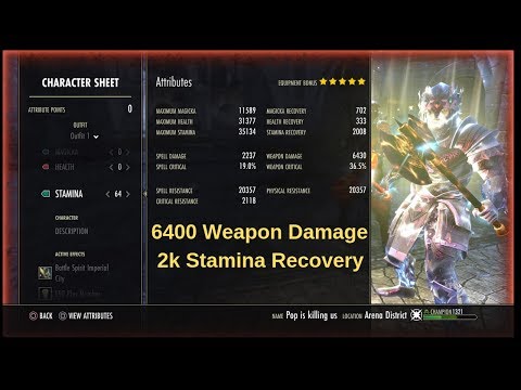(ESO) Medium Armor Stamina Warden PvP Build