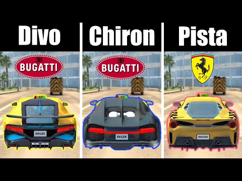 Taxi Sim 2020 | Bugatti Divo Vs Bugatti Chiron Vs Ferrari 488 Pista | Drag Race