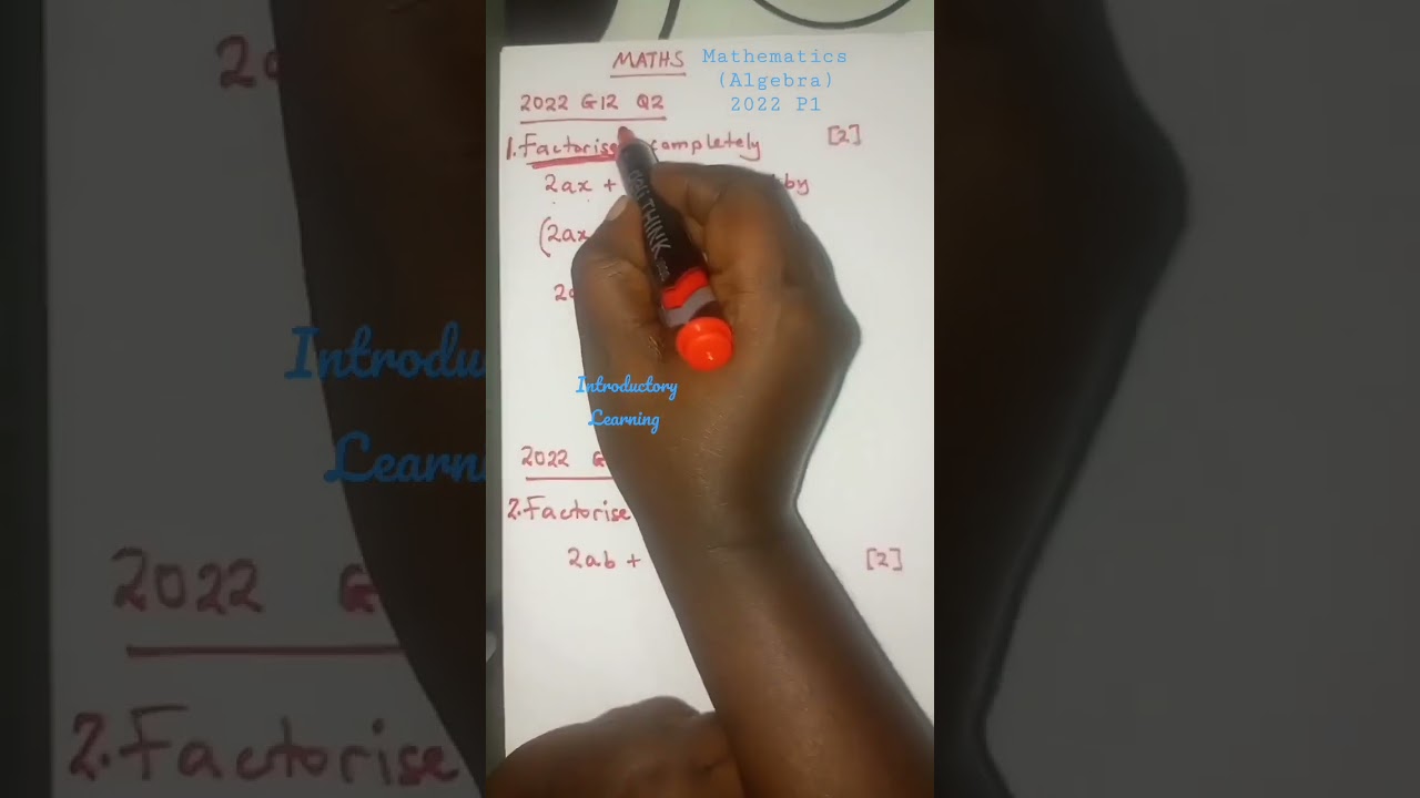 Mathematics 2022 P1 @Algebra😍