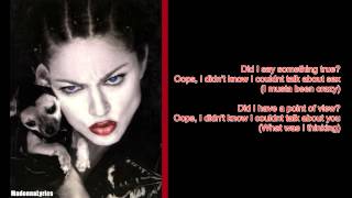 Madonna - Human Nature (Lyrics On Screen)