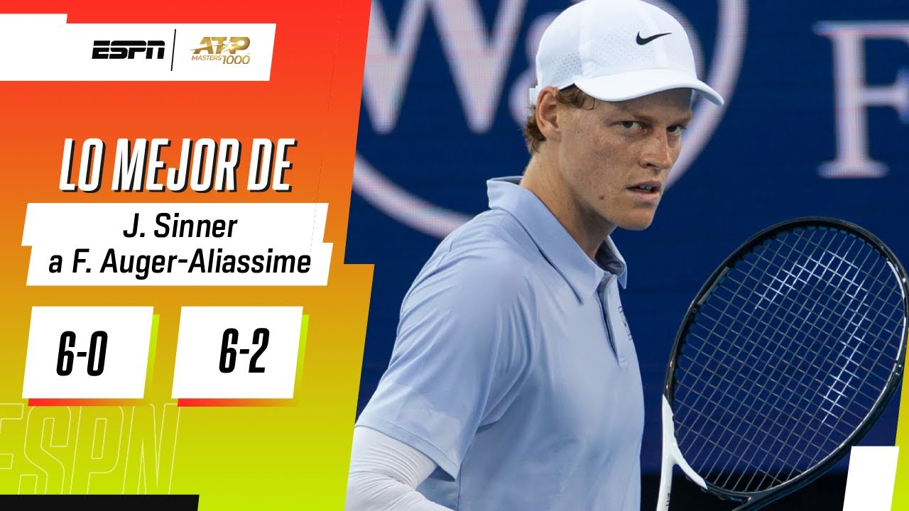 PALIZA DE SINNER PARA METERSE EN SEMIS DEL MASTERS 1000 DE CINCINNATI | RESUMEN