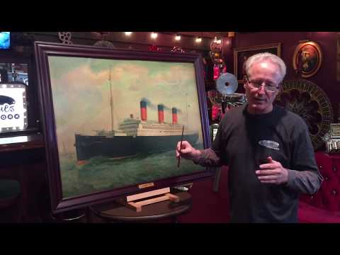 Cunaro Ocean-Liner Tin Lithograph