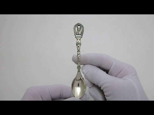 Серебряная ложка "Николай Чудотворец" Видеообзор