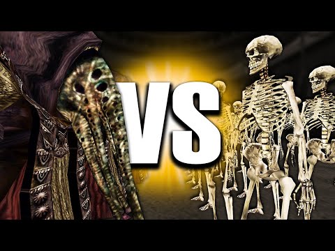 30 Ascended Sleepers vs 30 Skeleton Archers | Morrowind NPC Battle