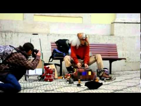 Amazing Street-artist! - Birdman in Lisbon, Portugal