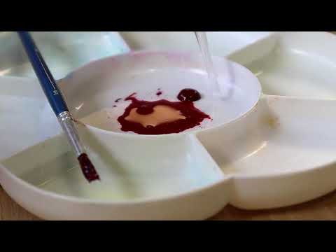 Japanese Woodblock Printing - Mixing Ink