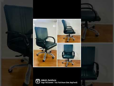 Black leather comfortable executive chair