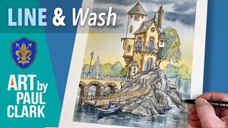 How to Paint a Fantasy House in Line & Wash by Paul Clark