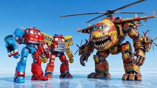 Kitten and friends found super megabot and ultrabot in the mud