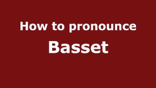 How to pronounce Basset