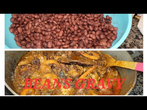 Fried kidney beans/beans gravy (Liberian food) made easy and very rich!!!