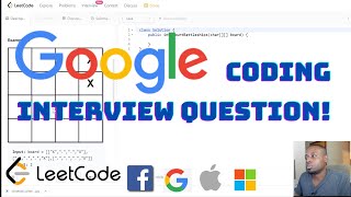 YouTube video 'GOOGLE Coding Interview Question - Battleships in a Board | LeetCode'