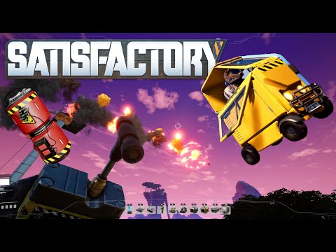 SATISFACTORY - Physic Stress test [FLYING NOBELISK CAR]