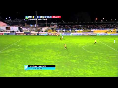 Gol de Ciampichetti. Santamarina 1 - Guillermo Brown 3. Fecha 30. Primera B Nacional 2015. FPT.