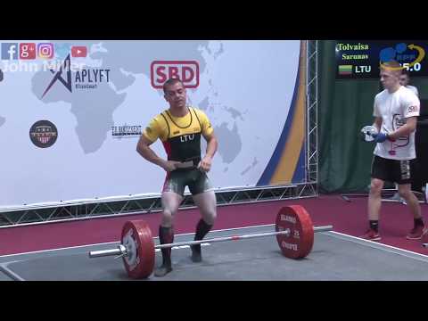Sarunas Tolvaisa - 8th Place 545kg Total - 66kg Class 2019 EPF Classic Open