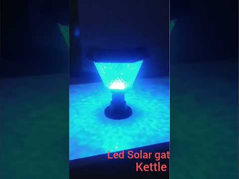 LED SOLAR GATE LIGHT - KETTLE - ROUND TYPE