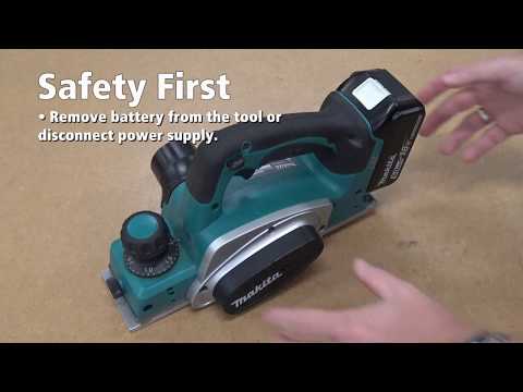 Makita KP0800J Elektrinis oblius 82 mm, 0-2,5 mm, 620 W, 2,6kg, MAKPACK video