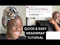 EASY Head Scarf Tutorial || Scarf Head Wrap || How To Tie a Head Scarf