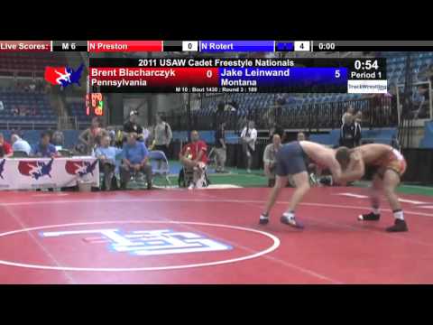 Cadet Freestyle 189 - Brent Blacharczyk (PA) vs. Jake Leinwand (MT)
