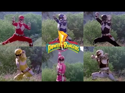 power rangers mighty morphin season 2 all single rangers morphs 