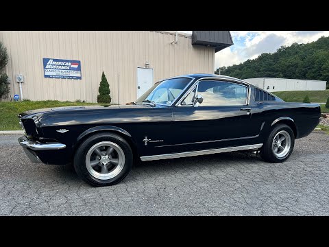 1965 Ford Mustang Fastback 289 V8 A Code Factory Raven Black 4 speed.