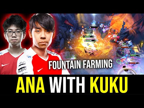 T1.ANA Fountain Farming with his New Captain "T1.KUKU" DOTA 2