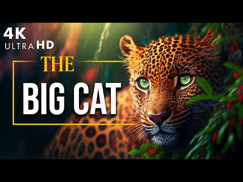 Big Cats 4K - Beautiful Wildlife Animals and Relax Music for Stress Relief-Biggest Cats on Earth