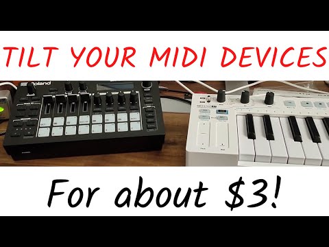 Cheap DIY tilt angle hack for keyboards, controllers, MIDI devices, synths, grooveboxes