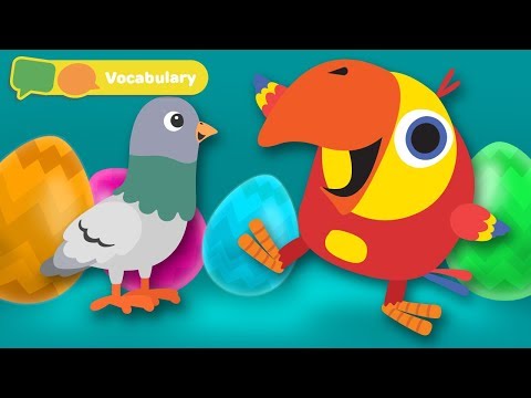 Learn First Words w Larry The Bird - Animal Sounds | Toddler Learning Video Words | First University