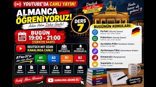 CANLI | Almanca Ders 7 🇩🇪 Perfekt, Präteritum, Ayrılabilen Fiiller, Ko