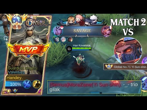 EZ SAVAGE!! VALENTINA BEST GAMEPLAY 2023 VS TOP GLOBAL, WITH RICGG & BAGASDC - MOBILE LEGENDS