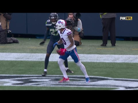 One-handed TD catch! Keon Coleman Mosses Seahawks DB for six