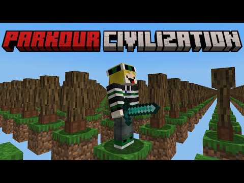 Minecraft but I PVP in PARKOUR CIVILIZATION