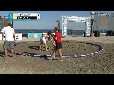 Round 2 Men's BW - 80 kg: D. KHUTSISHVILI (GEO) v. G. CONSTANTIN (ROU)