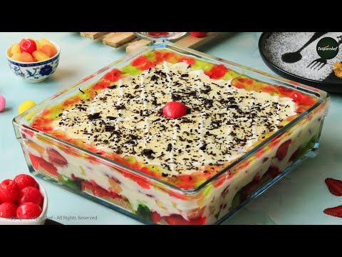 Fruit Custard Trifle | Fruit Trifle Recipe By SooperChef (Ramzan Special Recipes)
