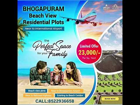 BHOGAPURAM INTERNATIONAL AIRPORT NEAR BEACH VIEW VENTURE VMRDA LAYOUT OPEN PLOTS