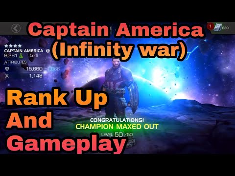 4* Captain America Infinity War Rank Up And Gameplay (Marvel Contest Of Champions)
