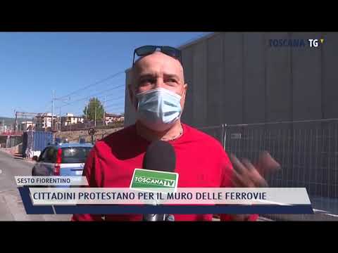 2021-04-24 SESTO FIORENTINO - CITTADINI PROTESTANO PER IL MURO DELLE FERROVIE
