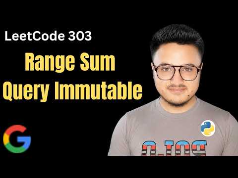 Range Sum Query Immutable Leetcode 303 Problem With Python Hindi