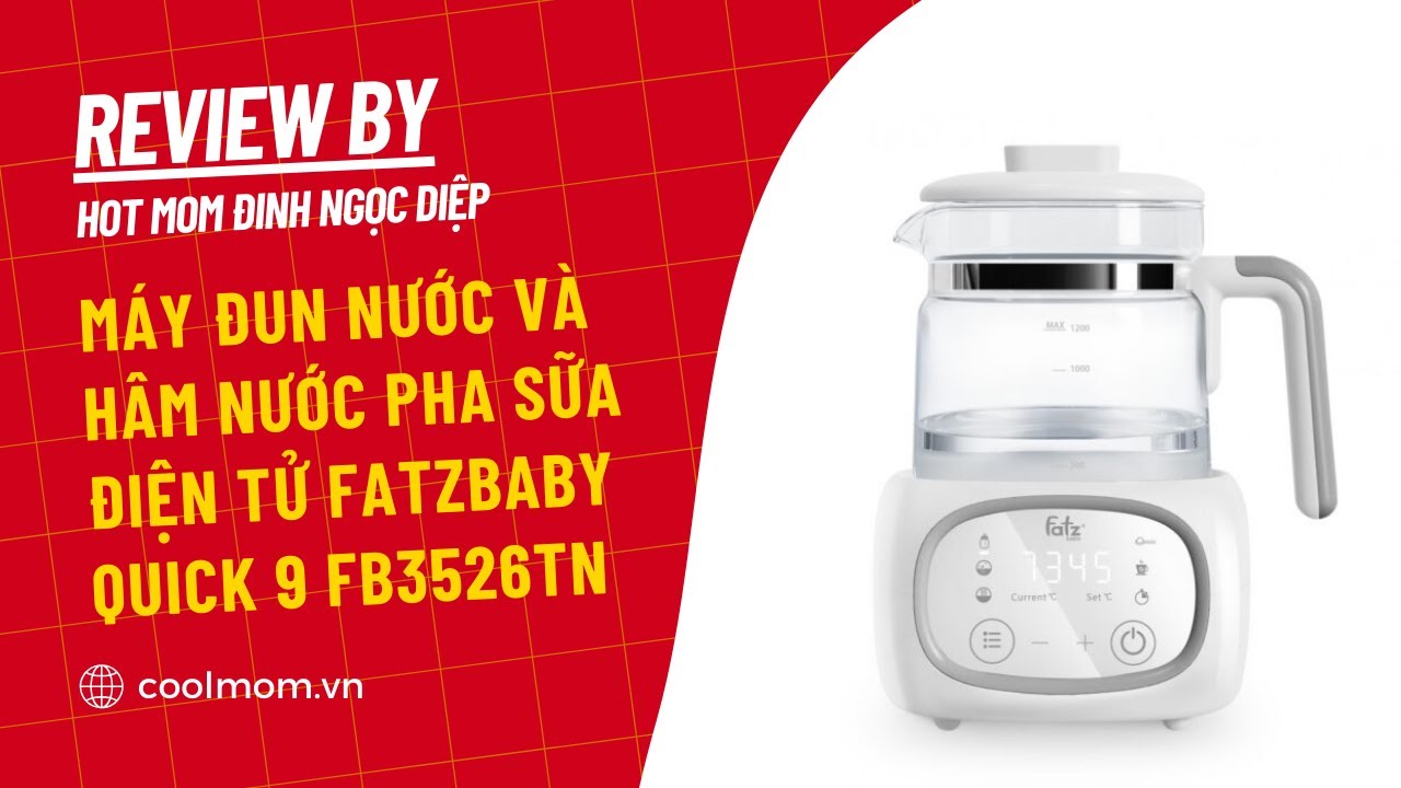 Máy đun nước và hâm nước pha sữa điện tử Fatzbaby QUICK 9 FB3526TN