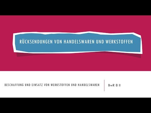 BwR 8 II - Rücksendungen