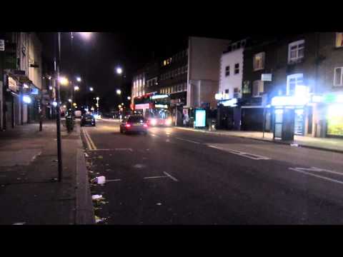 Dennis Trident 17741 & Scania Omnicity 15105 on Route 8 at Barnet Grove