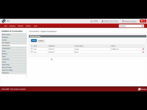Solides RH - Cadastro de Funcionários: Dependentes