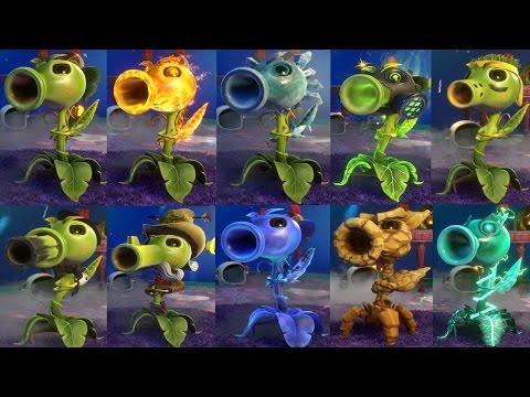 PVZ Garden Warfare 2: ALL PEASHOOTERS Gameplay NEW PEASHOOTERS (TURF TAKEOVER)