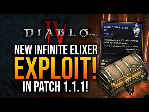 Diablo 4 - INFINITE ELIXIR & XP Farm Glitch! AFTER PATCH 1.1.1!